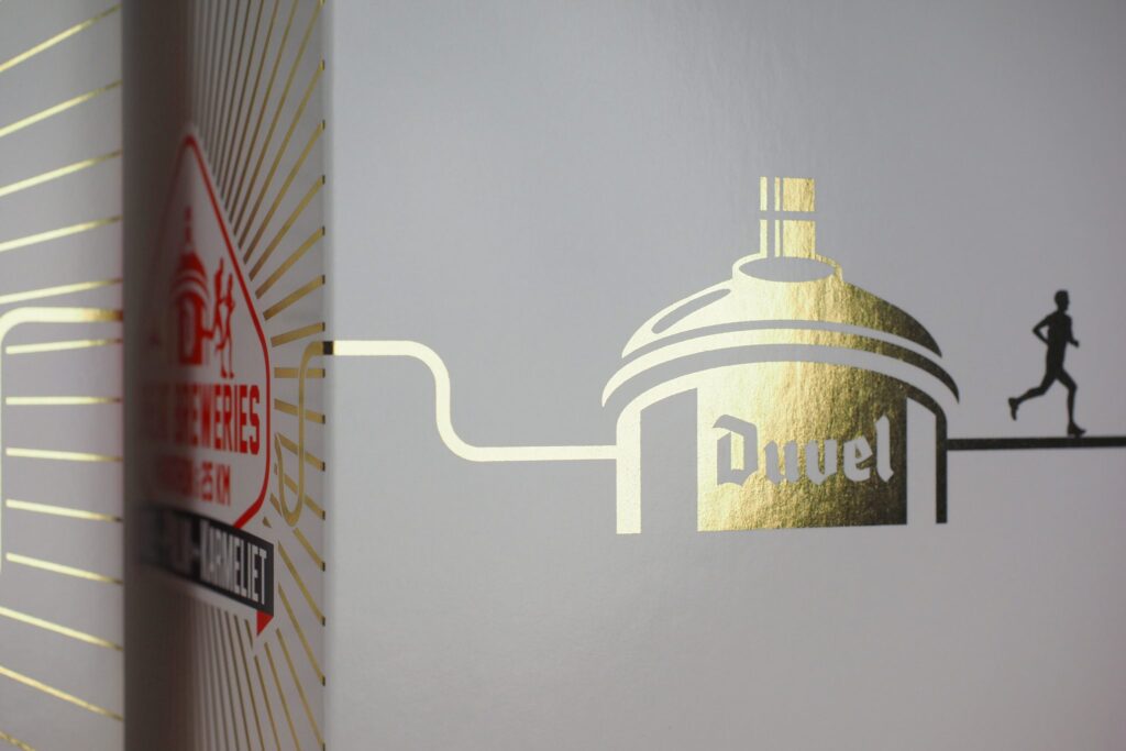 Gold coldfoil printed packaging Duvel Beer